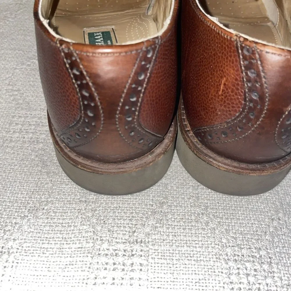 Cole Haan Men’s Saddle Oxfords Size 10 D Brown Leather Going Out Party Fun